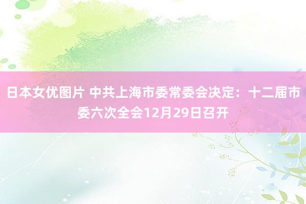 日本女优图片 中共上海市委常委会决定：十二届市委六次全会12月29日召开